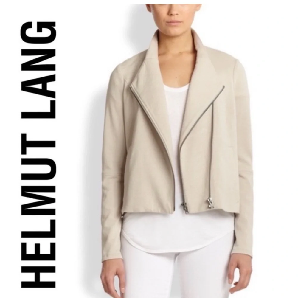 NWT Helmut Lang Double Zip Draped Tan Jacket P/XS - Picture 16 of 16